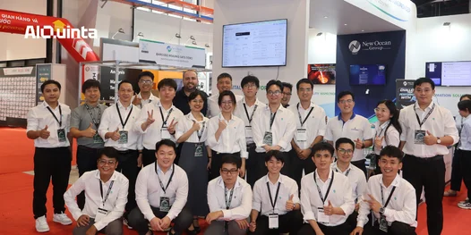 AIQuinta and New Ocean Group team at VIMF Binh Duong 2026 exhibition booth
