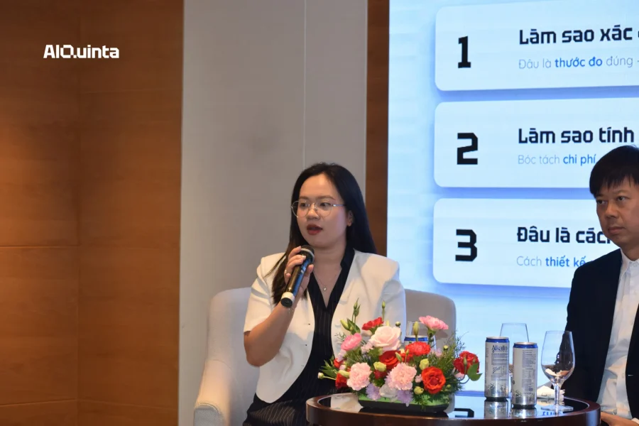 Ms. Trang Nguyen, Product Owner at AIQuinta, speaker at the Building the Self-Operating Enterprise workshop.